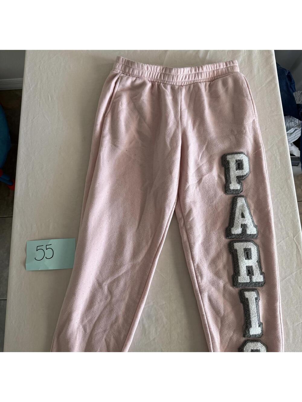 SugarKiss Pink Sweatpants with PARIS Lettering Size Medium